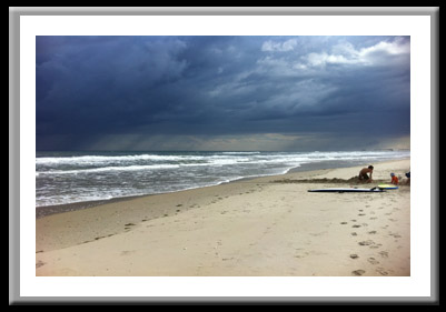 Playing On Beach With Approaching Storm #280